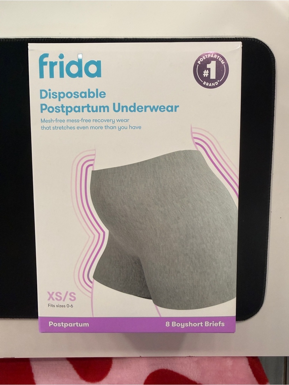Frida Mom Disposable Postpartum Underwear Womens Size XS/S Boyshort Briefs 8 Ct
